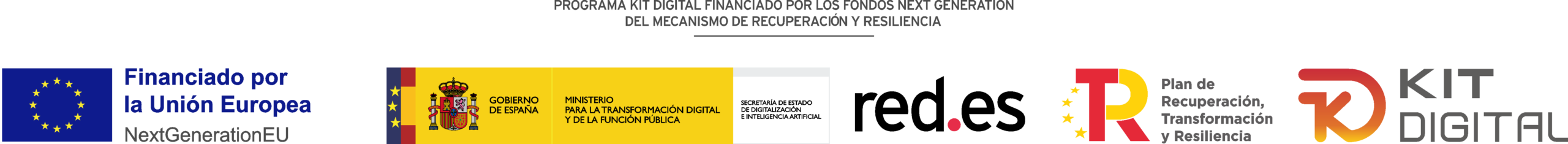 logotipos de entidades que financian el programa europeo del kit digital