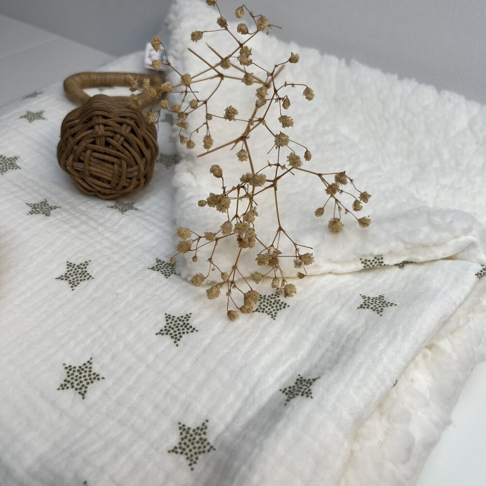 Manta Valeria Baby stars gris