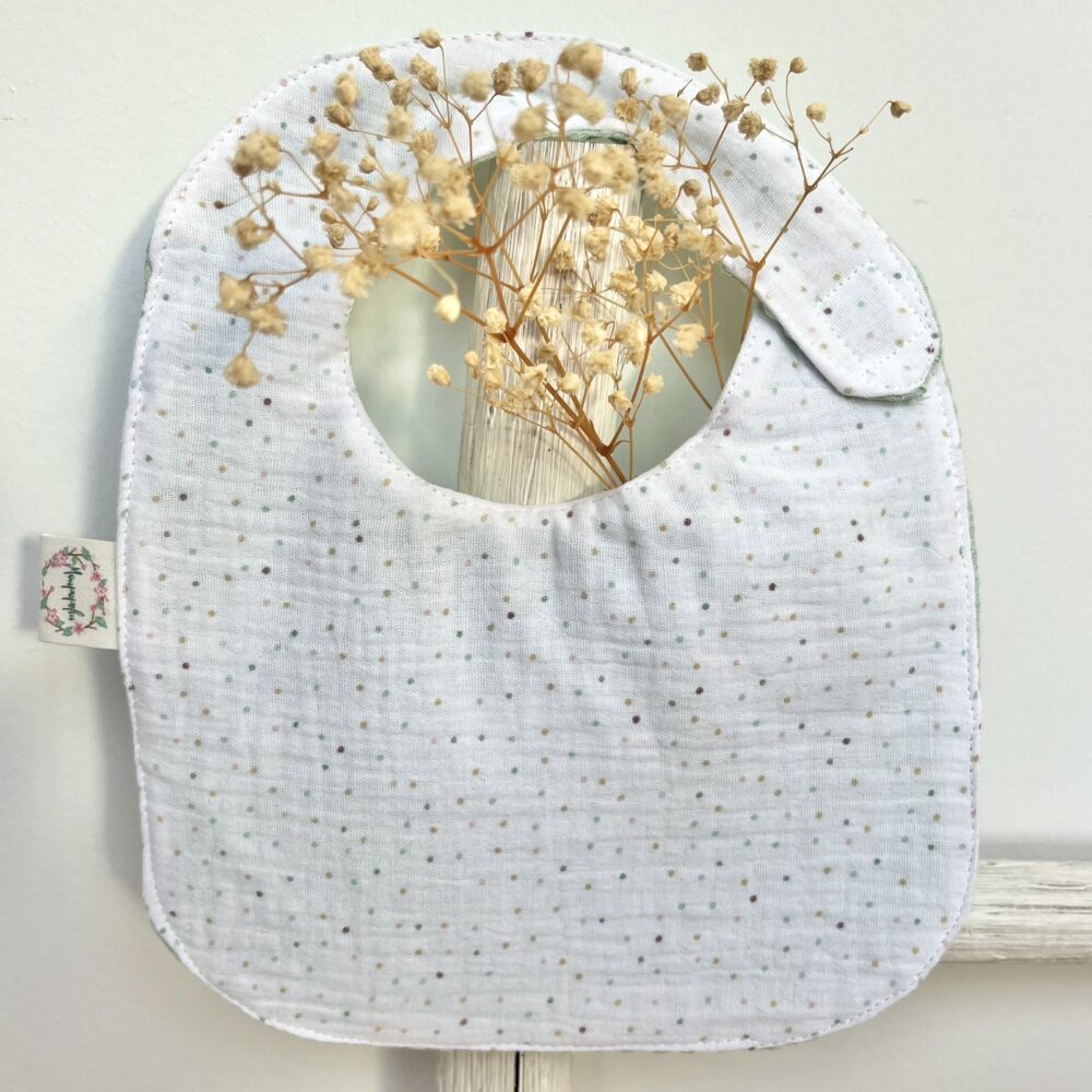 Babero Theo M Confeti blanco