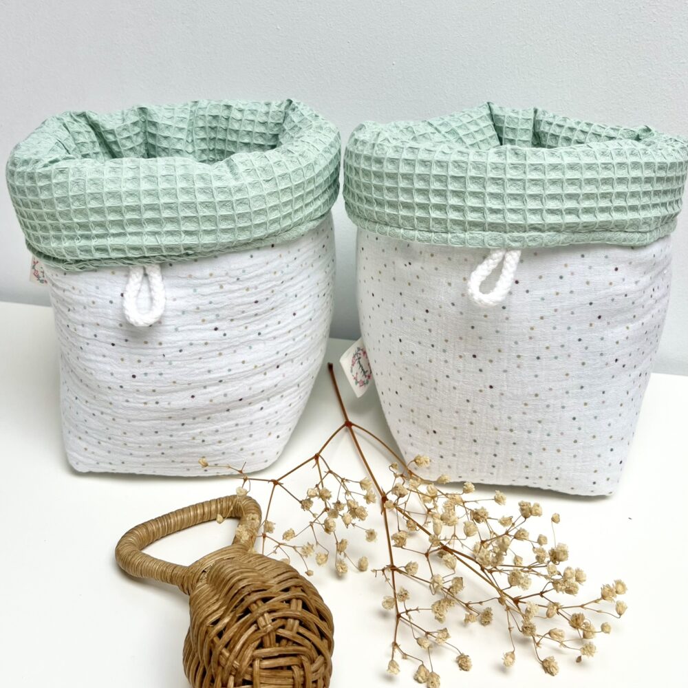 Cesta Allegra confeti blanco 2