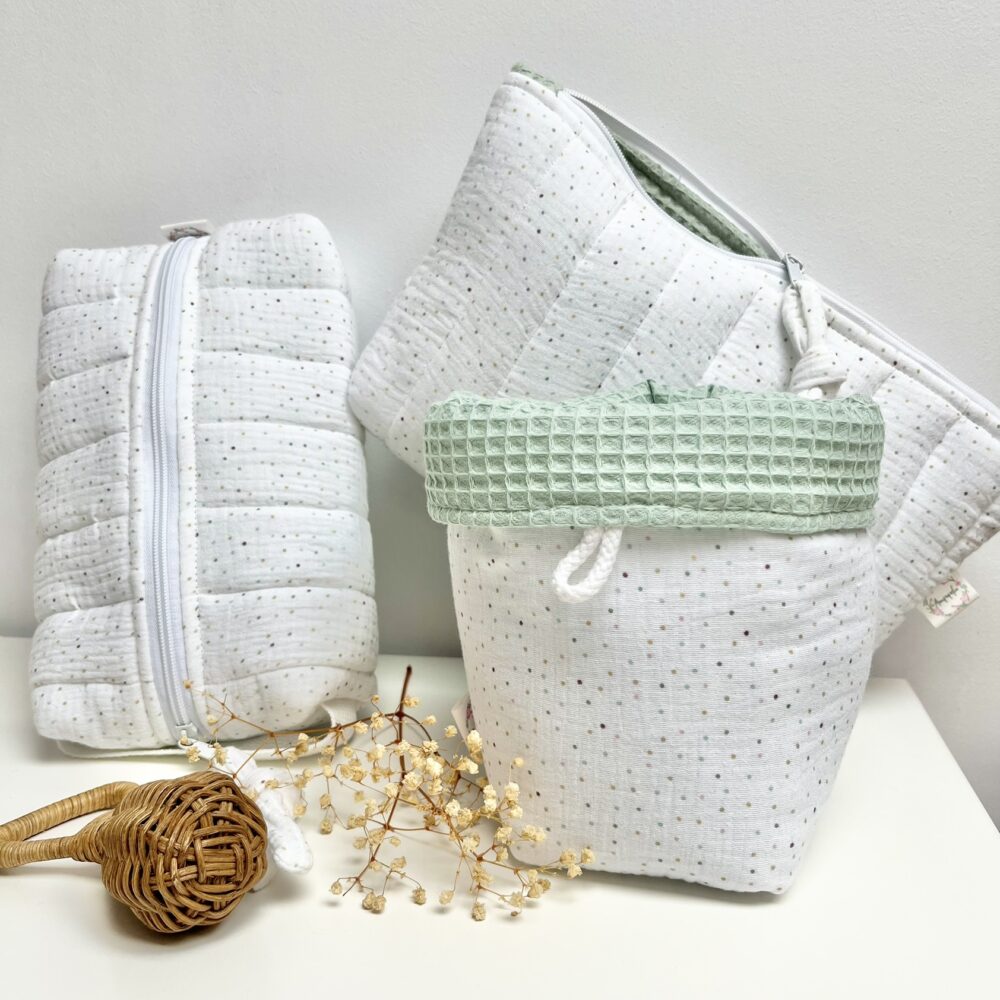 Conjunto confeti blanco
