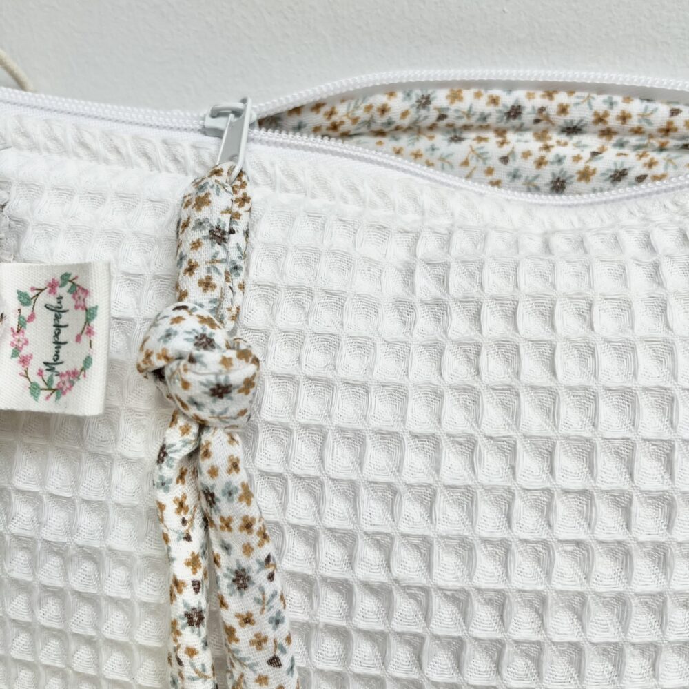Neceser Berta Nido de abeja blanco interior