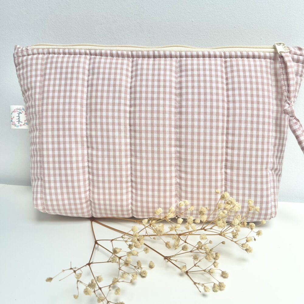 Neceser Berta Vichy Rosa pastel
