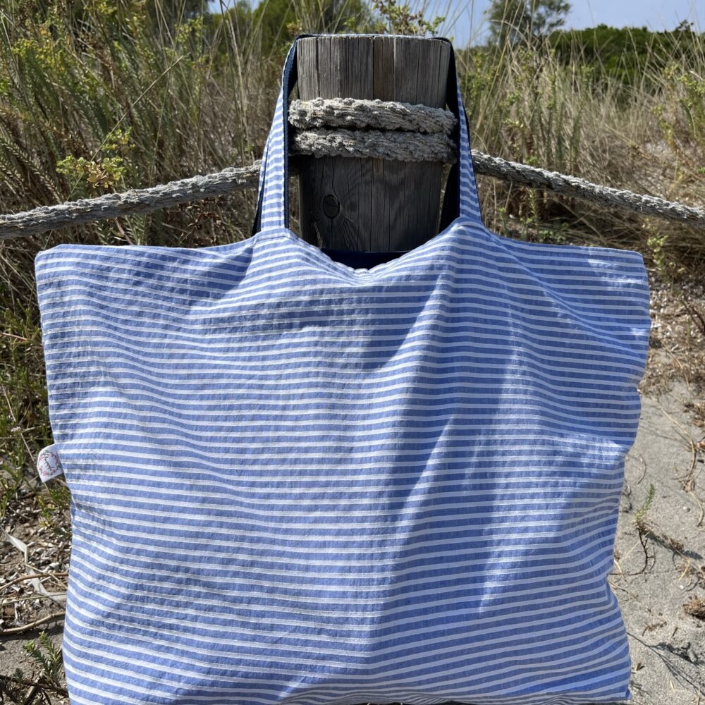 Bolsa Tossa impermeable Rayas azul