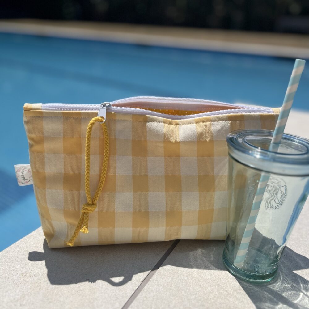 Neceser Begur Vichy amarillo