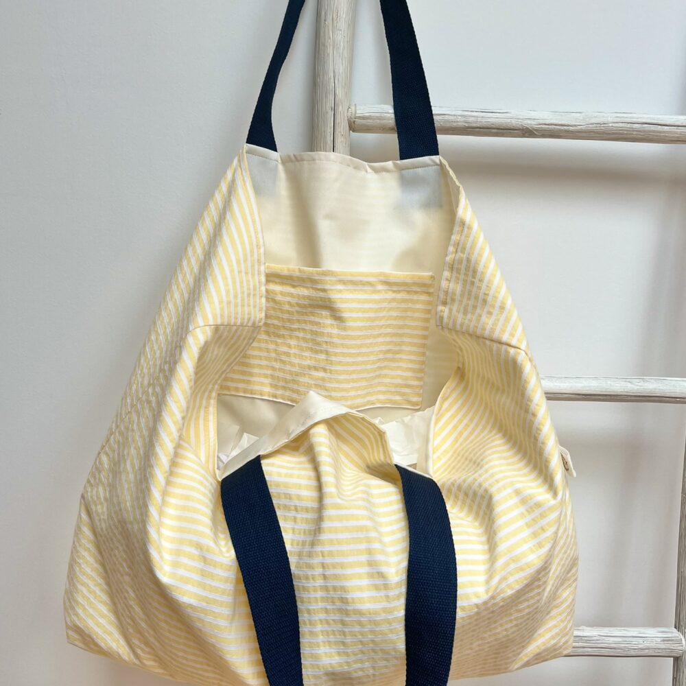 Bolsa tossa rayas amarillo
