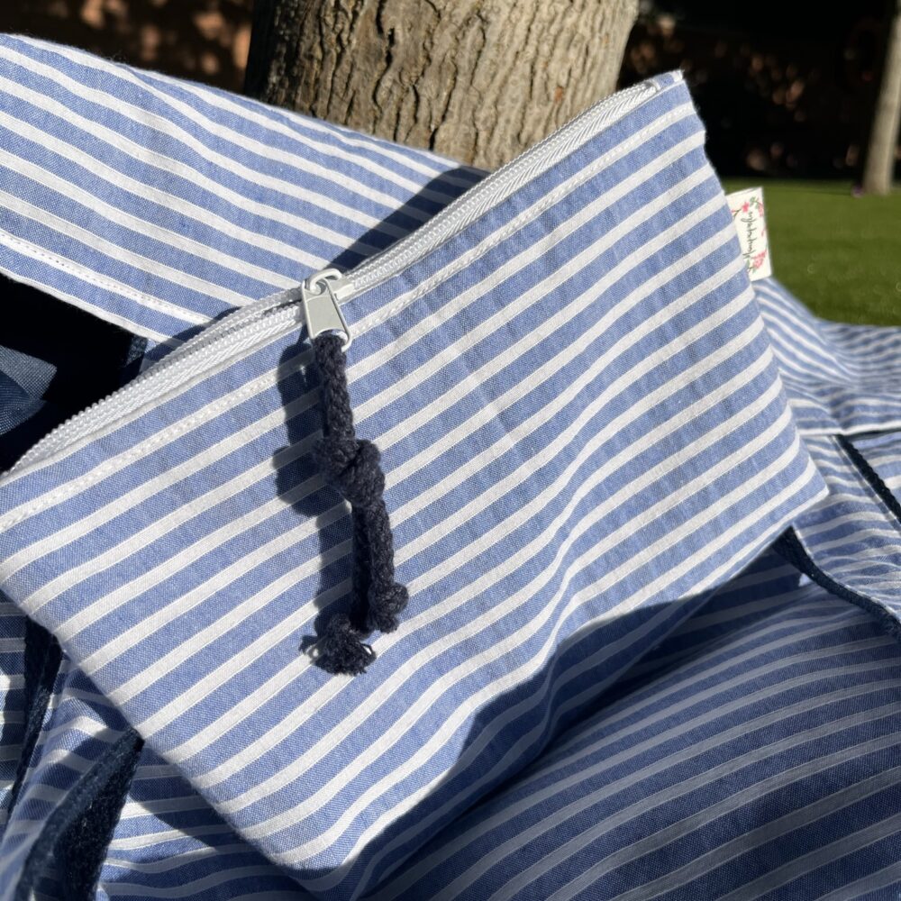 Neceser Begur mini Rayas azul