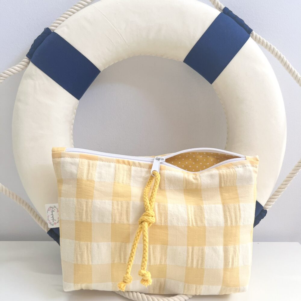 Neceser Begur mini Vichy amarillo